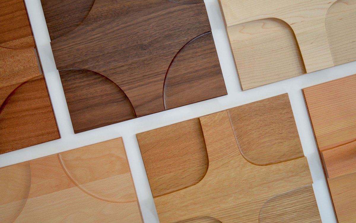 Quartile Tiles in various wood types