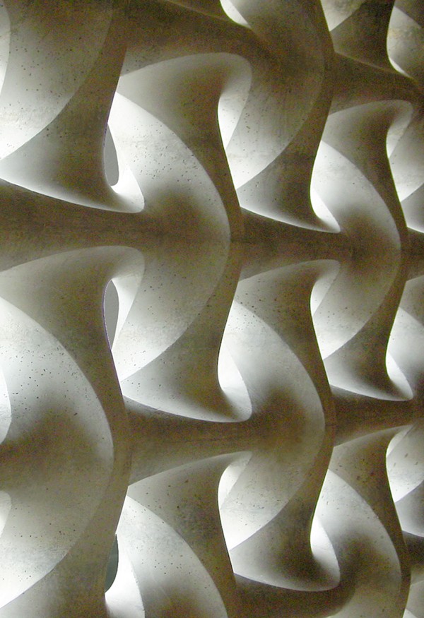 Detail of Erwin Hauer Marble Screen