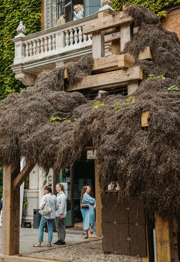 Thatched roof at restaurant in Denmark